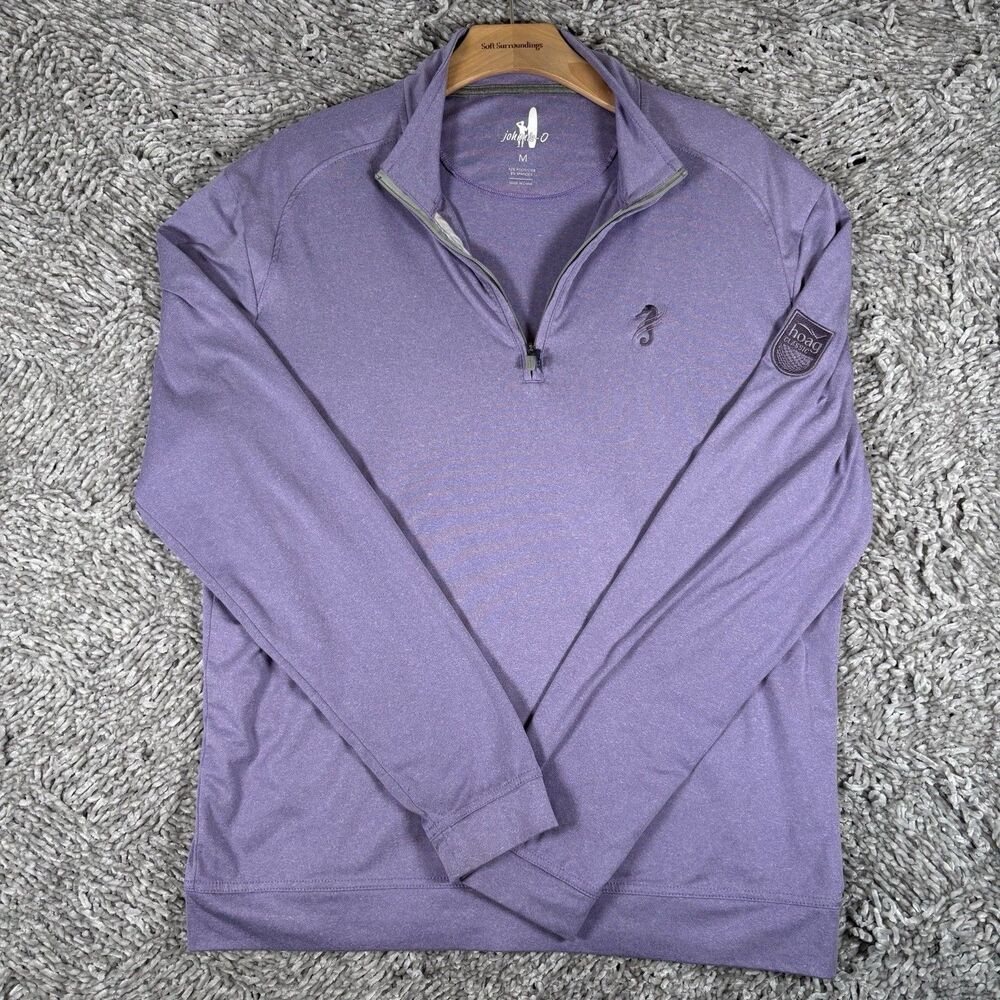 Johnnie-O X Hoag Classic 1/4 Zip Pullover Mens Medium Seahorse Lounge FLEX Golf - Picture 2 of 8